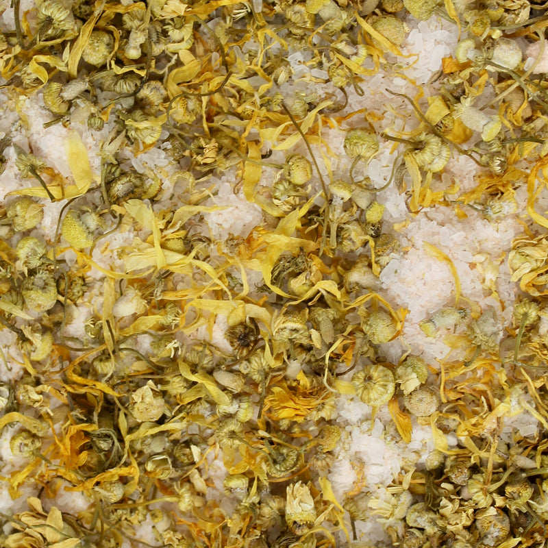 Texture of Chamomile and Calendula Bath Salt