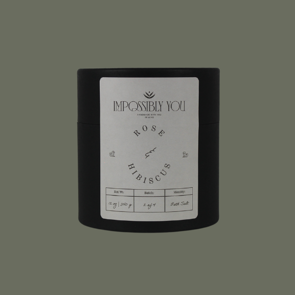 Impossibly You Rose and Hibiscus bath salt texture